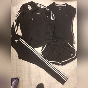 Adidas Ladies lot Small (Black with white strips and logo)